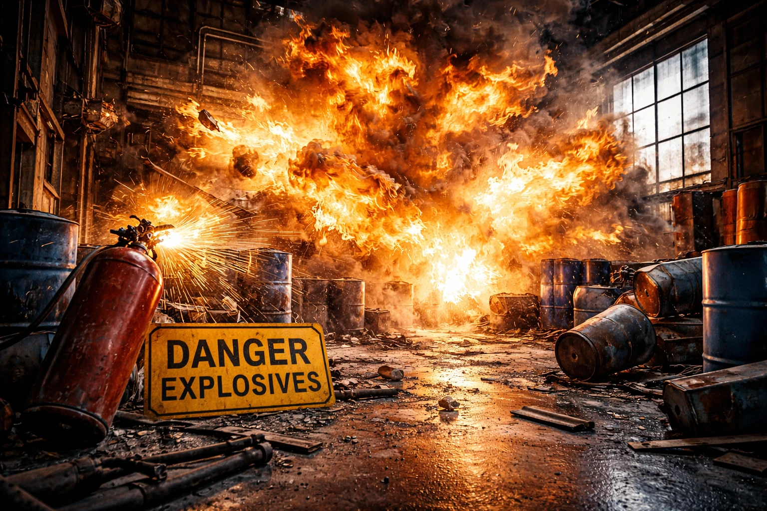 صورة توضح الانفجار